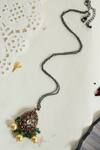 Shop_Do Taara_Multi Color Polki Embellished Pendant Necklace _at_Aza_Fashions