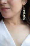 Buy_Do Taara_White Pearls Celeste Drop Dangler Earrings _at_Aza_Fashions