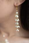 Do Taara_White Pearls Celeste Drop Dangler Earrings _Online_at_Aza_Fashions