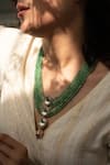 Buy_Do Taara_Green Multi Layered Onyx Stone Polki Necklace _at_Aza_Fashions