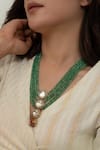 Buy_Do Taara_Green Multi Layered Onyx Stone Polki Necklace _Online_at_Aza_Fashions