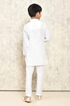 Shop_Petite Pomme_White Polyester Tonal Drop Pattern Kurta _at_Aza_Fashions