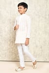 Shop_Petite Pomme_Pink Cotton Embroidery Jaal Thread Kurta _Online_at_Aza_Fashions