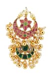 Vivinia By Vidhi Mehra_Green Crystals, Stones Fish Pendant Kundan Necklace Set _Online_at_Aza_Fashions
