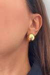 Buy_Mnsh_Gold Plated Plain Round Shaped Stud Earrings_at_Aza_Fashions