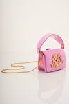 Buy_Outhouse_Pink Oh V Furbie Nano Quilted Bag _at_Aza_Fashions