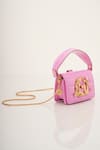 Shop_Outhouse_Pink Oh V Furbie Nano Quilted Bag _at_Aza_Fashions