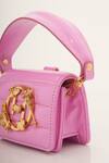 Outhouse_Pink Oh V Furbie Nano Quilted Bag _Online_at_Aza_Fashions