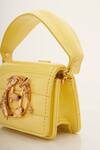 Outhouse_Yellow Oh V Furbie Quilted Nano Bag_Online_at_Aza_Fashions