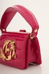 Outhouse_Fuchsia Chains Oh V Furbie Quilted Pattern Bag_Online_at_Aza_Fashions