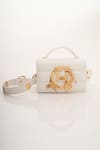 Buy_Outhouse_Ivory Midi Disco Quilted Bag_at_Aza_Fashions