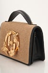 Outhouse_Black Midi Disco Jute Bag _Online_at_Aza_Fashions