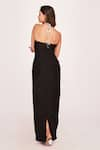 Shop_House of Varada_Black Satin Sweetheart Center Cutout Maxi Dress  _at_Aza_Fashions