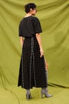 Shop_Kangana Trehan_Black Crepe Hand Embellished Crew Nat Top And Slit Skirt Set  _at_Aza_Fashions