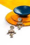 Buy_Sangeeta Boochra_Silver Plated Carved Afghan Fleur Oxidised Earrings _at_Aza_Fashions