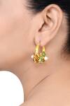 Buy_Tribe Amrapali_Multi Color Glass Vahini Embellished Reversible Chandbali Earrings _at_Aza_Fashions