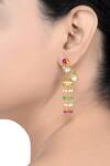 Buy_Tribe Amrapali_Multi Color Leepakshi Embellished Jhumka Earrings _at_Aza_Fashions