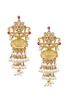 Shop_Tribe Amrapali_Multi Color Samanvi Embellished Jhumka Earrings _at_Aza_Fashions