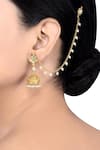 Buy Tribe Amrapali Multi Color Pearls Parnika Embellished Floral Jhumka Earrings With Hair Chain at Aza Fashions Buy_Tribe Amrapali_Multi Color Pearls Parnika Embellished Floral Jhumka Earrings With Hair Chain _at_Aza_Fashions
