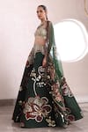 Buy_Mahima Mahajan_Green Organza Embellished Mirror Sweetheart Siya Floral Lehenga Set _Online_at_Aza_Fashions