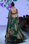 Mahima Mahajan_Green Organza Embellished Sequin V-neck Lia Floral Lehenga Set _Online_at_Aza_Fashions