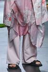 Shop_Varun Bahl_Pink Sherwani Velvet Printed Floral Trouser Set _Online_at_Aza_Fashions