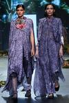 Shop_Varun Bahl_Purple Lurex Printed And Embroidered Bloom Asymmetric Cape Set _Online_at_Aza_Fashions