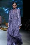 Buy_Varun Bahl_Purple Lurex Printed And Embroidered Bloom Draped Skirt Set  _Online_at_Aza_Fashions