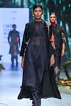 Buy_Varun Bahl_Black Lurex Printed Floret Jacket Band Floral Trouser Set  _Online_at_Aza_Fashions