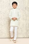 Buy_Petite Pomme_Green Cotton Embroidery Chikankari Kurta _at_Aza_Fashions