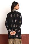 Shop_Shorshe Clothing_Black Kurta Brocade Woven Floral Polo Neck And Sharara Set _at_Aza_Fashions