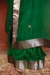 Shorshe Clothing_Green Silk Organza Hand Embroidered And Woven Sequin Thread & Saree _Online_at_Aza_Fashions