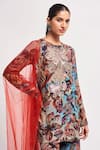 Buy_Aisha Rao_Multi Color Georgette Embellished Shyla Print Kurta Sharara Set _Online_at_Aza_Fashions