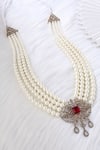 Buy_Cosa Nostraa_White Embellished Magnificent Layered Mala _at_Aza_Fashions