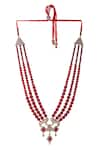 Buy_Cosa Nostraa_Red Embellished Rouge Lion Mala _Online_at_Aza_Fashions