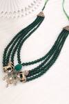 Shop_Cosa Nostraa_Green Embellished Stallion Glory Mala _at_Aza_Fashions