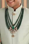 Cosa Nostraa_Green Embellished Stallion Glory Mala _Online_at_Aza_Fashions