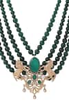 Shop_Cosa Nostraa_Green Embellished Stallion Glory Mala _Online_at_Aza_Fashions