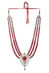 Buy_Cosa Nostraa_Red Embellished Magic Of Layered Mala _Online_at_Aza_Fashions