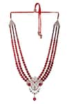 Buy_Cosa Nostraa_Red Embellished Pride Of Kings Mala _Online_at_Aza_Fashions