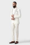 Raghavendra Rathore Jodhpur_Off White Suiting Embroidered Collar Sequin The Gatsby Tuxedo _Online_at_Aza_Fashions