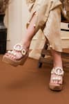 THE EPISODE_White Embellished Full Mood Pearl Wedges _Online_at_Aza_Fashions