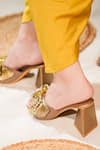THE EPISODE_Gold Embellished Sugar Rhinestone Strap Heels_at_Aza_Fashions