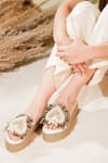 Buy_THE EPISODE_White Embellished Heart-a-sack Pearl Strap Platforms _at_Aza_Fashions