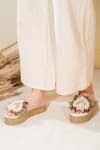 THE EPISODE_White Embellished Heart-a-sack Pearl Strap Platforms _Online_at_Aza_Fashions