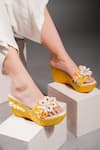 Shop_THE EPISODE_Yellow Embellished Malibu Sunset Jute Strap Wedges _at_Aza_Fashions