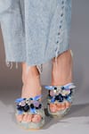 Buy_THE EPISODE_Blue Embellished Savage Denim Strap Heels _at_Aza_Fashions