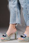 Shop_THE EPISODE_Blue Embellished Savage Denim Strap Heels _Online_at_Aza_Fashions