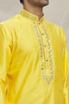 Shop_Arihant Rai Sinha_Yellow Kurta Silk Blend Embroidered Sequin Embellished With Dhoti Pant _Online_at_Aza_Fashions