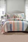 Buy_Quliting Tree_Multi Color Pure Cotton Print Stripe Pattern Quilt With Pillow Covers _at_Aza_Fashions